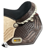 Double T PrariePlume Barrel Racer Saddle - 16 Inch - Country Scene Saddlery and Pet Supplies