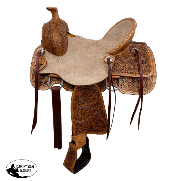 Double T Rustler’s Rose Roper Style Saddle - 13 Inch Saddle