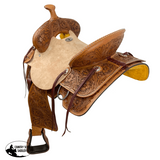 Double T Rustler's Rose Roper Style Saddle - 16 Inch - Country Scene Saddlery and Pet Supplies