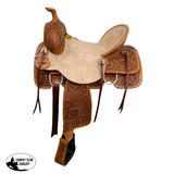 Double T Rustler's Rose Roper Style Saddle - 16 Inch - Country Scene Saddlery and Pet Supplies