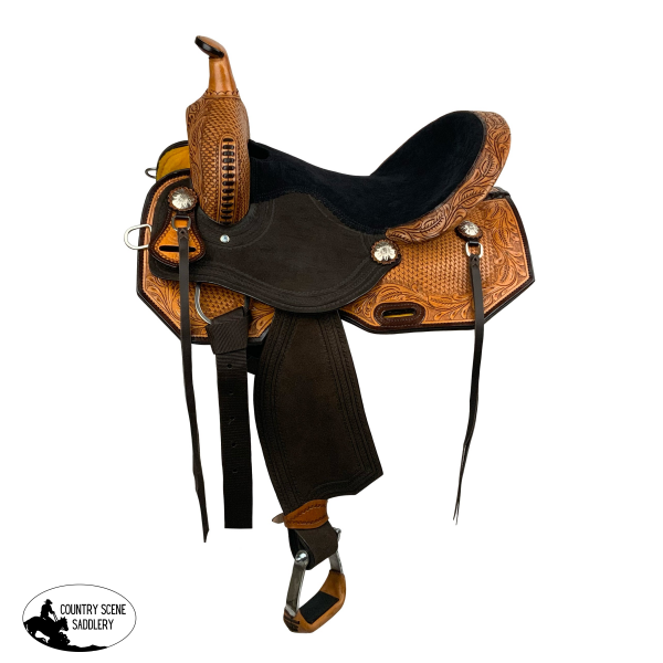 Double T Wild Frontier Barrel Style Saddle - 14 15 16 Inch