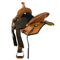 Double T Wild Frontier Barrel Style Saddle - 14 15 16 Inch