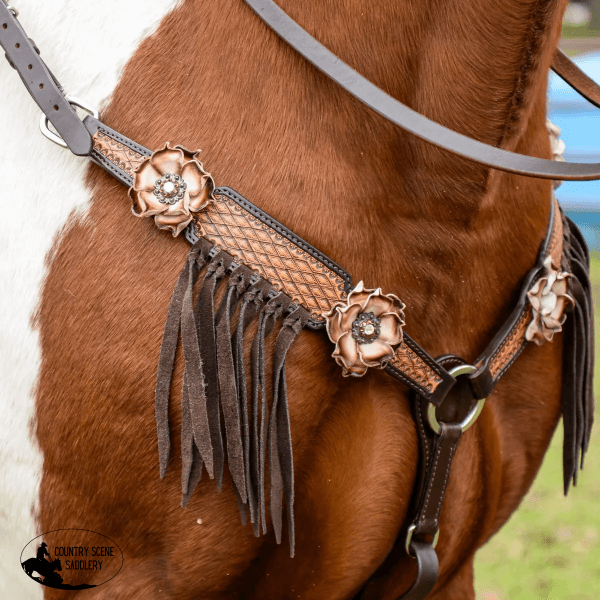 Dusty Rose Breast Collar Western Breastplate