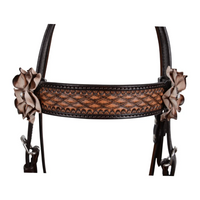 Dusty Rose Browband Headstall Western Breastplate