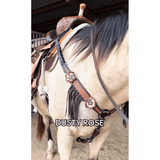 DUSTY ROSE BROWBAND HEADSTALL - Country Scene Saddlery and Pet Supplies