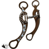 Engraved silver flower detailing with rhinestone accents on the 8.75" cheeks. - Country Scene Saddlery and Pet Supplies