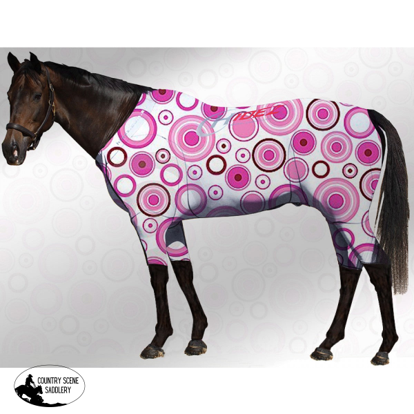 Equine Active Suit Printed Circles White- Pink
