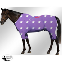 Equine Active Suit Printed Star Purple White