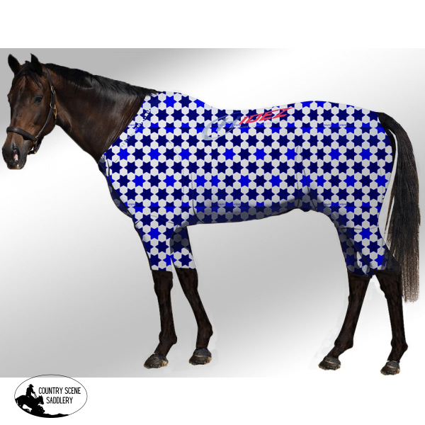 Equine Active Suit Printed Stars White-Blue-Navy