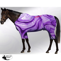 Equine Active Suit Printed Swirls Purple White