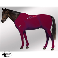 Equine Travel & Recovery Suit Printed- Maroon Printed