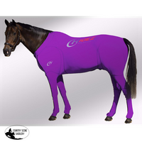 Equine Travel & Recovery Suit Printed- Purple Printed