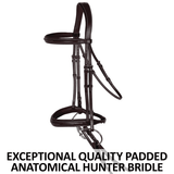 Exceptional Quality Padded Anatomical Hunter Bridle - Country Scene Saddlery and Pet Supplies