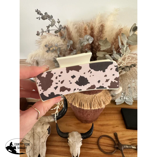 Faux Leather Hair Clip - 3 Giftware