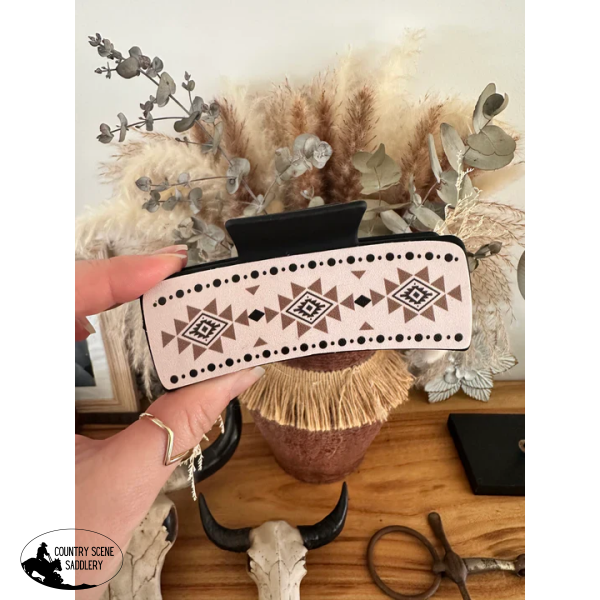 Faux Leather Hair Clip - 4 Giftware