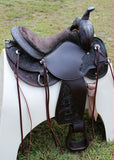 New! 6808 OYSTER CREEK TRAIL - Chocolate Suede - Western Saddles