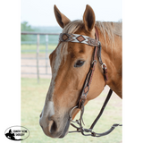 Flat Infinity Beaded Browband Headstall Western Bridles