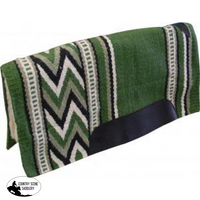 New! Fleece Western Pad With Green Navaho