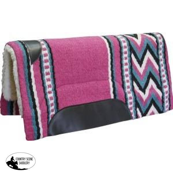 New! Fleece Western Pad With Pink Navajo.