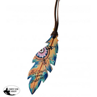 New! Follow Dreams Hand Painted Tie-On Feather Posted.*