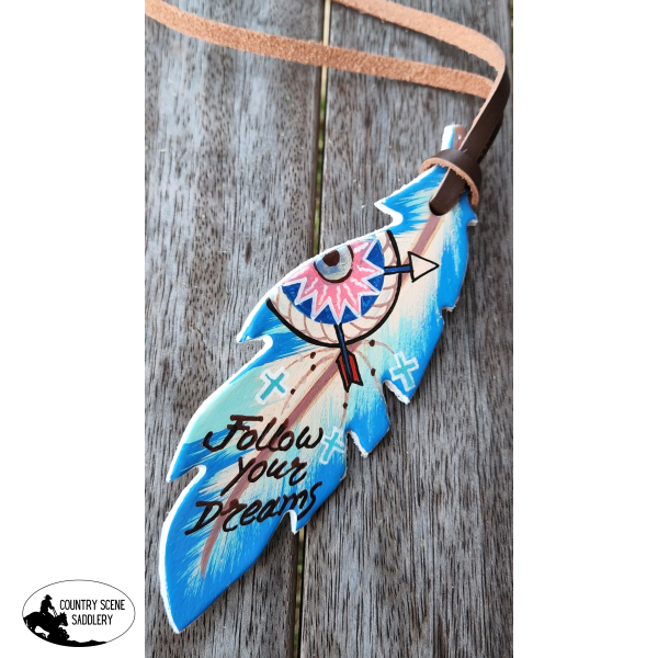 Follow Dreams Hand Painted Tie-On Feather Apparel & Accessories