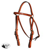 Fort Worth 5/8 Barcoo Bridle Head - Chestnut Cob Western Pad