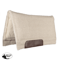 Fort Worth Barrel Contoured Saddle Pad - 28 X 34 Cream Western Pads