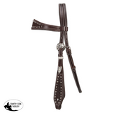 Fort Worth Basket Weave Jewel Headstall - Brown Horse Tack