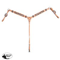 Fort Worth Beaded Leopard Breast Collar | Tan Western Bridle