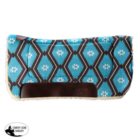 Fort Worth Contoured Saddle Pad Turquoise /Brown