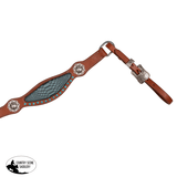 Fort Worth Crocodile Breast Collar - Turquoise - Country Scene Saddlery and Pet Supplies