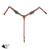 Fort Worth Crocodile Breast Collar - Turquoise - Country Scene Saddlery and Pet Supplies