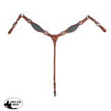 Fort Worth Crocodile Breast Collar - Turquoise - Country Scene Saddlery and Pet Supplies