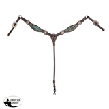 Fort Worth Leopard Breast Collar - Green - Country Scene Saddlery and Pet Supplies