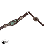 Fort Worth Leopard Breast Collar - Green - Country Scene Saddlery and Pet Supplies
