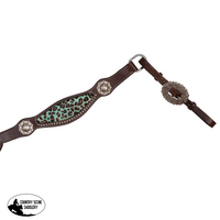 Fort Worth Leopard Breast Collar - Green Western Bridle