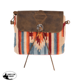 Fort Worth Navajo Ladies Handbag - Cream, Orange & Blue - Country Scene Saddlery and Pet Supplies
