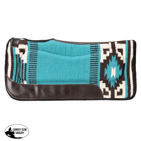 Fort Worth Navajo Lined Mid Riser Pad - Chocolate & Turquoise Western Pads