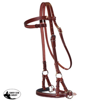 Fort Worth Padded Leather Nose Sidepull - Latigo Bitless Bridles