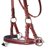 Fort Worth Padded Leather Nose Sidepull - Latigo Bitless Bridles