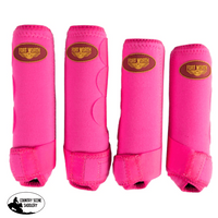 Fort Worth Sports Boots 4 Pack - Pink Horse & Leg Wraps