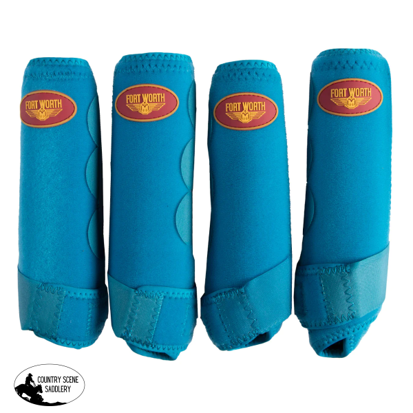 Fort Worth Sports Boots 4 Pack - Turquoise Horse & Leg Wraps