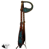 New! Fort Worth Turquoise Flower One Ear Headstall Posted*