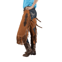 Fort Worth Work Chink Suede Chaps Roper Style Saddles