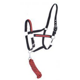 Full Size adjustable nylon halter with 10ft lead. - Country Scene Saddlery and Pet Supplies