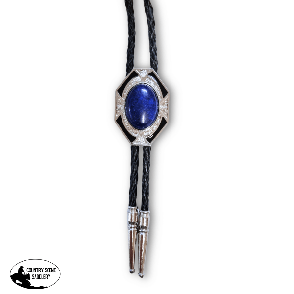 Geometric Shield Bolo Tie Blue Country Clothing