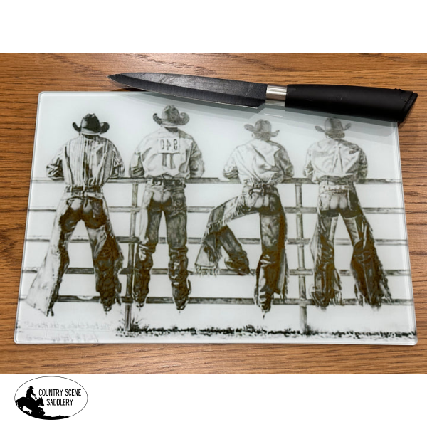 Glass Chopping Board - Cowboys Gift Items