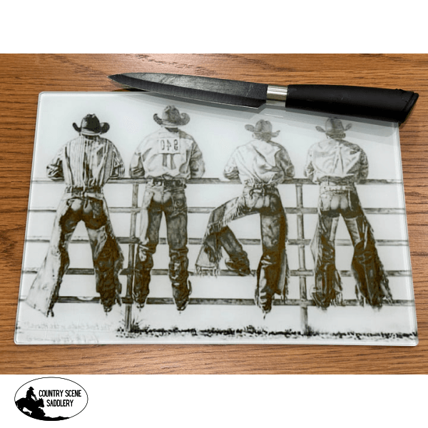 Glass Chopping Board - Cowboys Gift Items