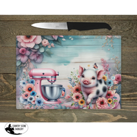 Glass Chopping Board - Mixer Pig Gift Items