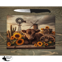 Glass Chopping Board - Western Calf Gift Items